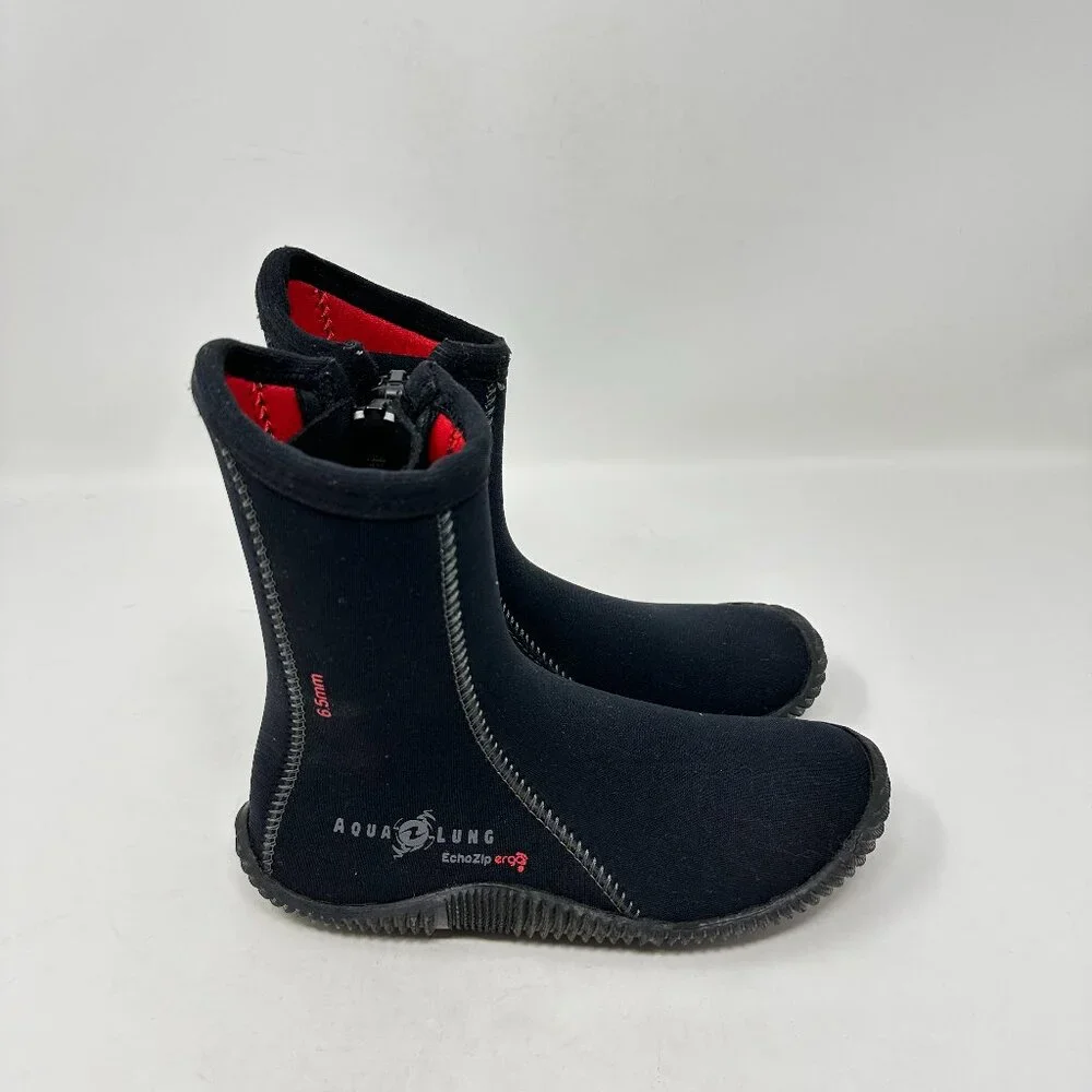 Aqua Lung EchoZip Ergo Size 5 (6.5mm) Black Scuba Diving Sock Boots Shoes